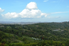 panorama dalla passeggiata della luna con Solara e villaggioYurte